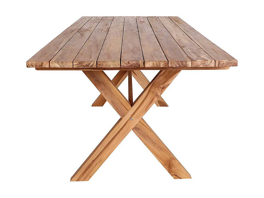 Gartentisch aus Teak Recyclingholz 200 cm breit