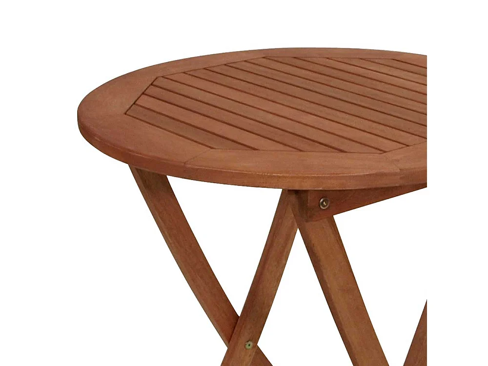 Runder Balkontisch aus Eukalyptusholz klappbar