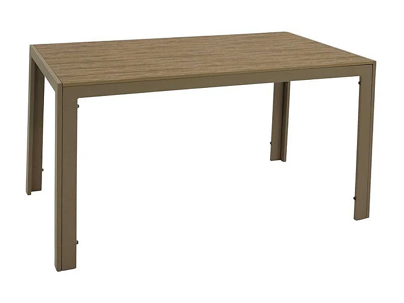 Terrassentisch modern 125x75x70 cm Gestell aus Aluminium