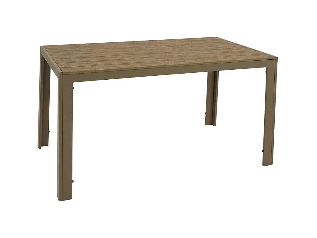 Terrassentisch modern 125x75x70 cm Gestell aus Aluminium