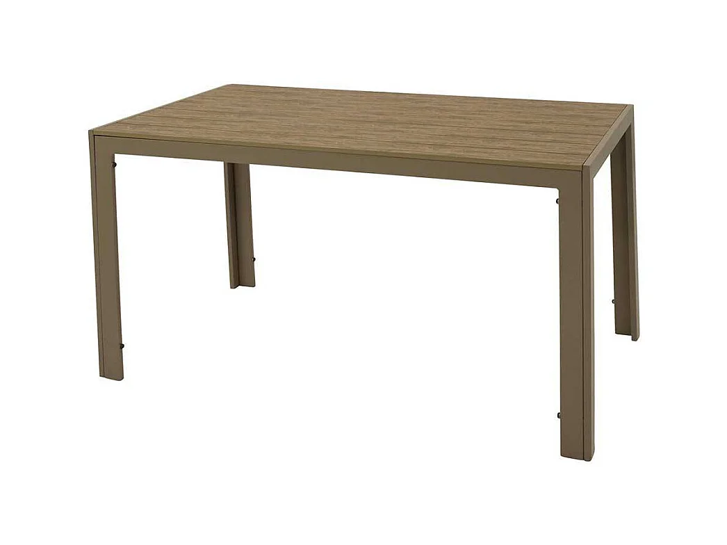 Terrassentisch modern 125x75x70 cm Gestell aus Aluminium