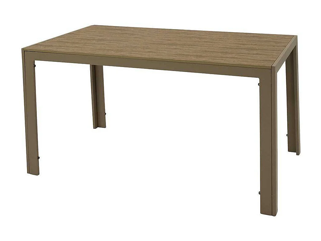 Terrassentisch modern 125x75x70 cm Gestell aus Aluminium