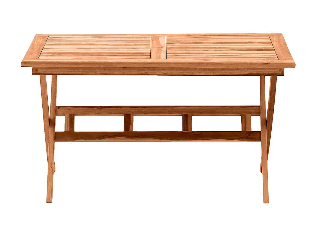 Terrassentisch aus Teak Massivholz klappbar