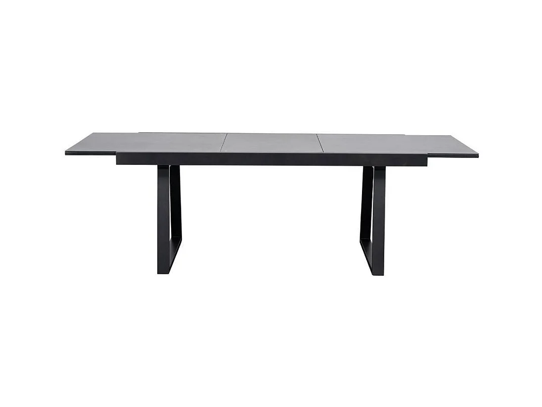Ausziehtisch Esstisch in Anthrazit mit Trapezgestell