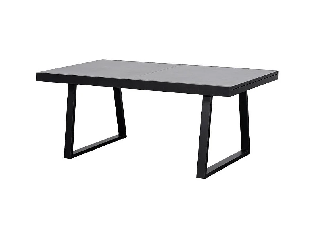 Ausziehtisch Esstisch in Anthrazit mit Trapezgestell
