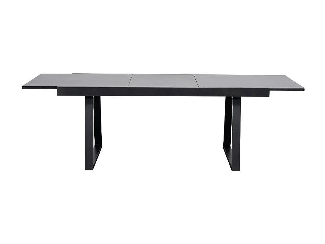 Ausziehtisch Esstisch in Anthrazit mit Trapezgestell