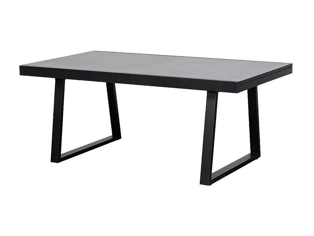 Ausziehtisch Esstisch in Anthrazit mit Trapezgestell
