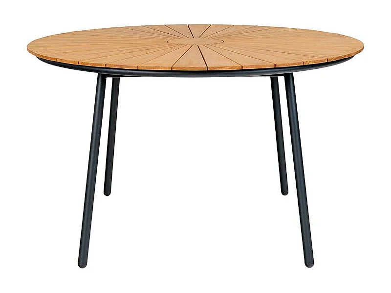 Gartentisch Garten Esstisch aus Teak Massivholz und Metall