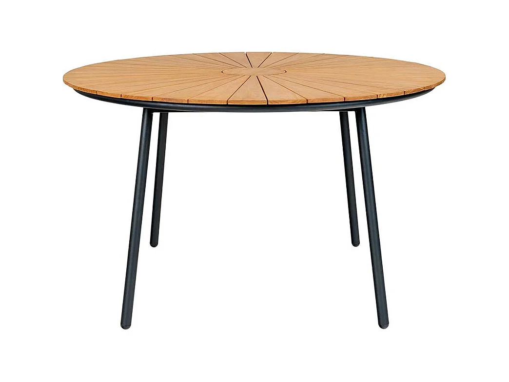 Gartentisch Garten Esstisch aus Teak Massivholz und Metall