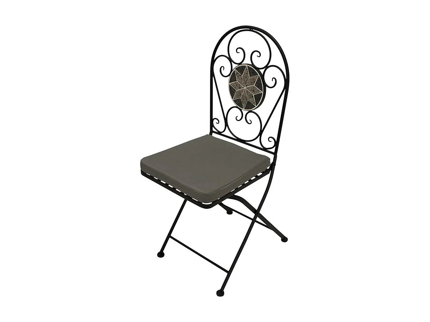 Balkonstuhl Set im Retrostil Gestell aus Metall (2er Set)