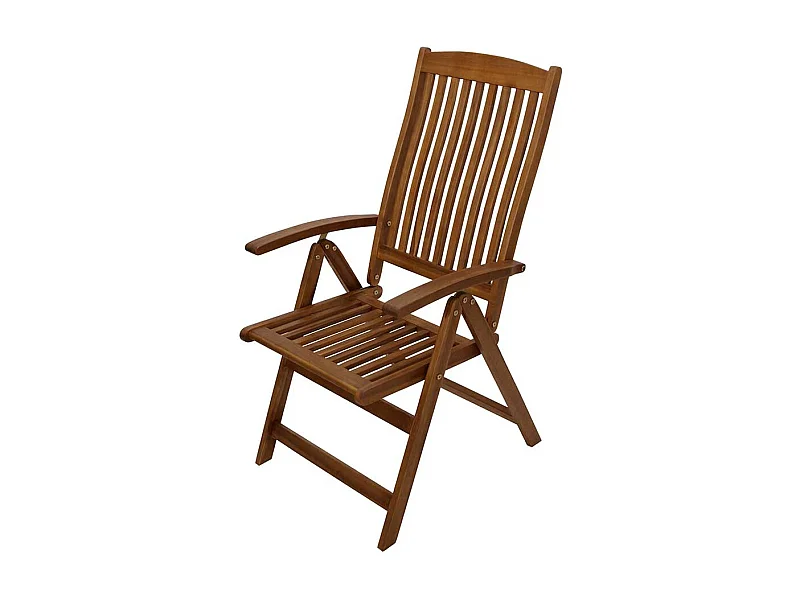Garten Klappstuhl aus Akazie Massivholz Armlehnen
