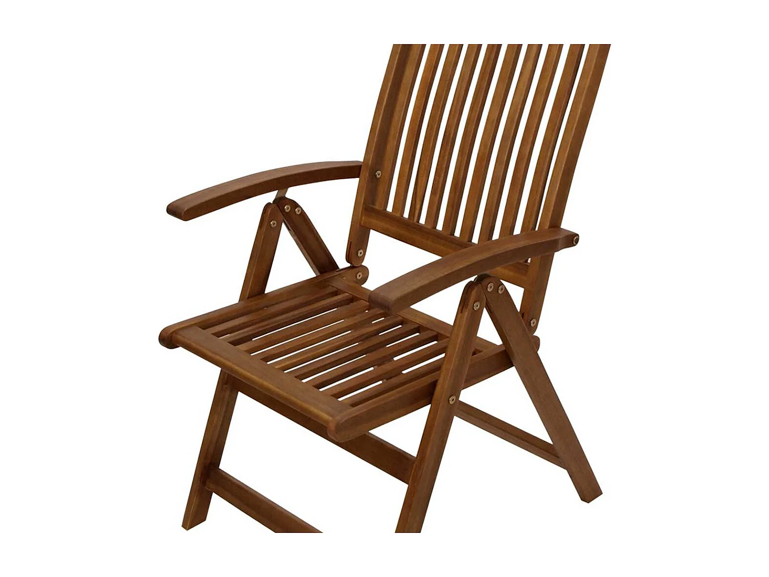 Garten Klappstuhl aus Akazie Massivholz Armlehnen