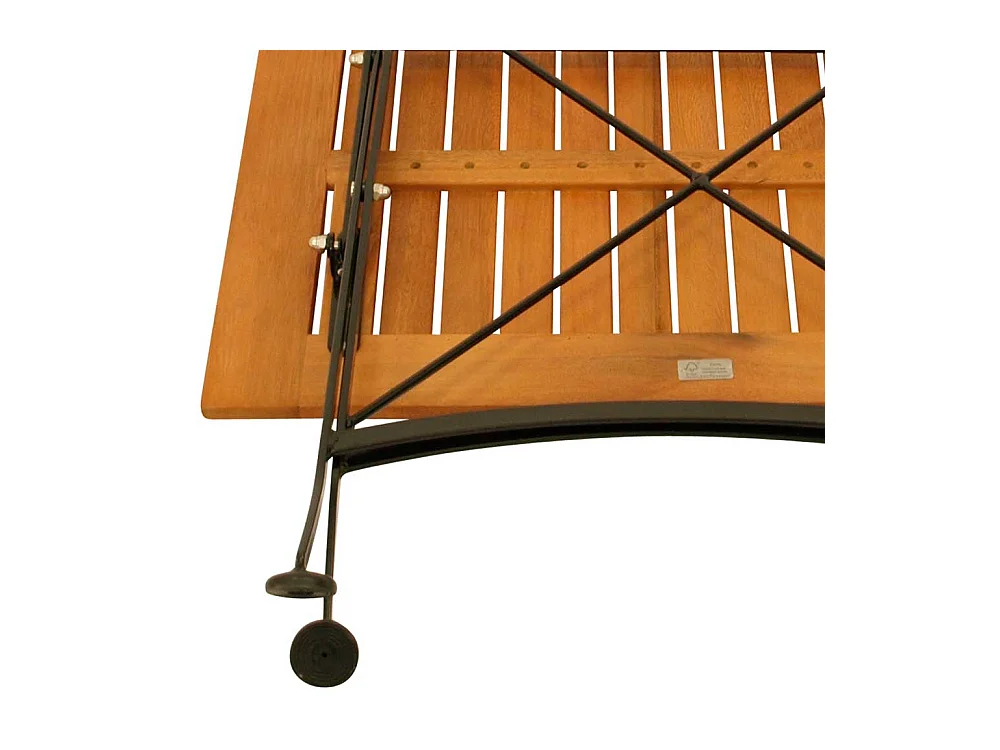 Biergarten Klapptisch aus Eukalyptusholz Vierfußgestell aus Metall