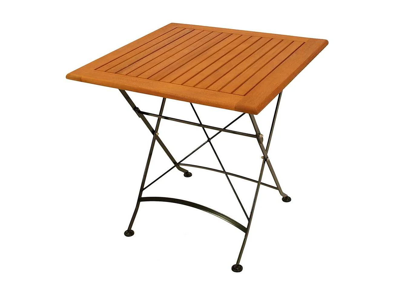 Biergarten Klapptisch aus Eukalyptusholz Vierfußgestell aus Metall