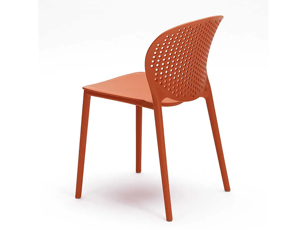 Stapelstuhl in Rot Kunststoff (4er Set)