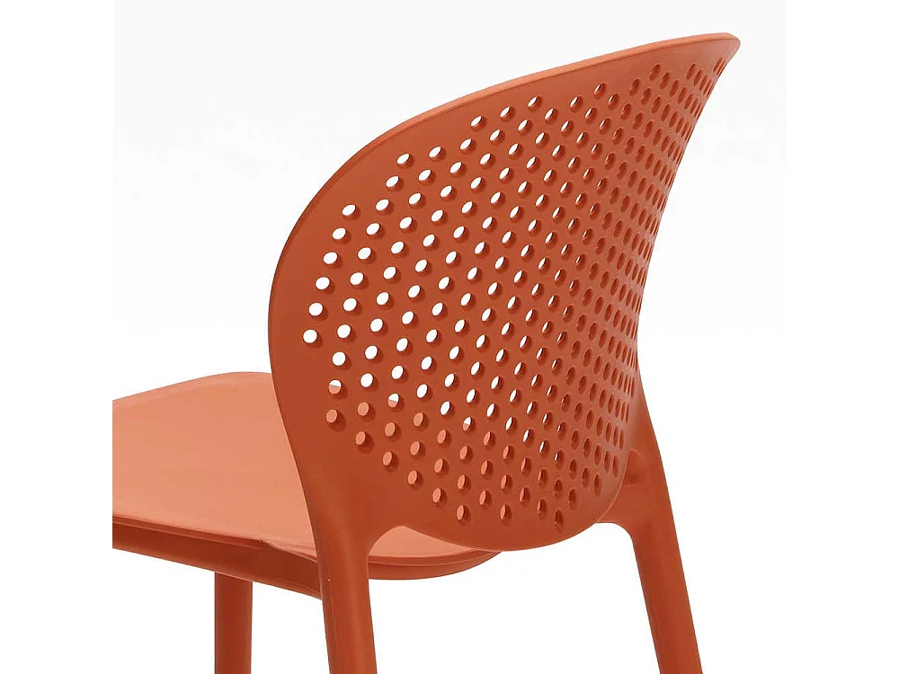 Stapelstuhl in Rot Kunststoff (4er Set)