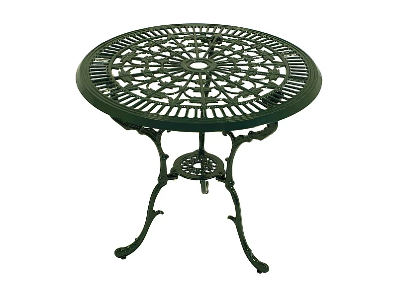 Garten Esstisch in Dunkelgrün rund