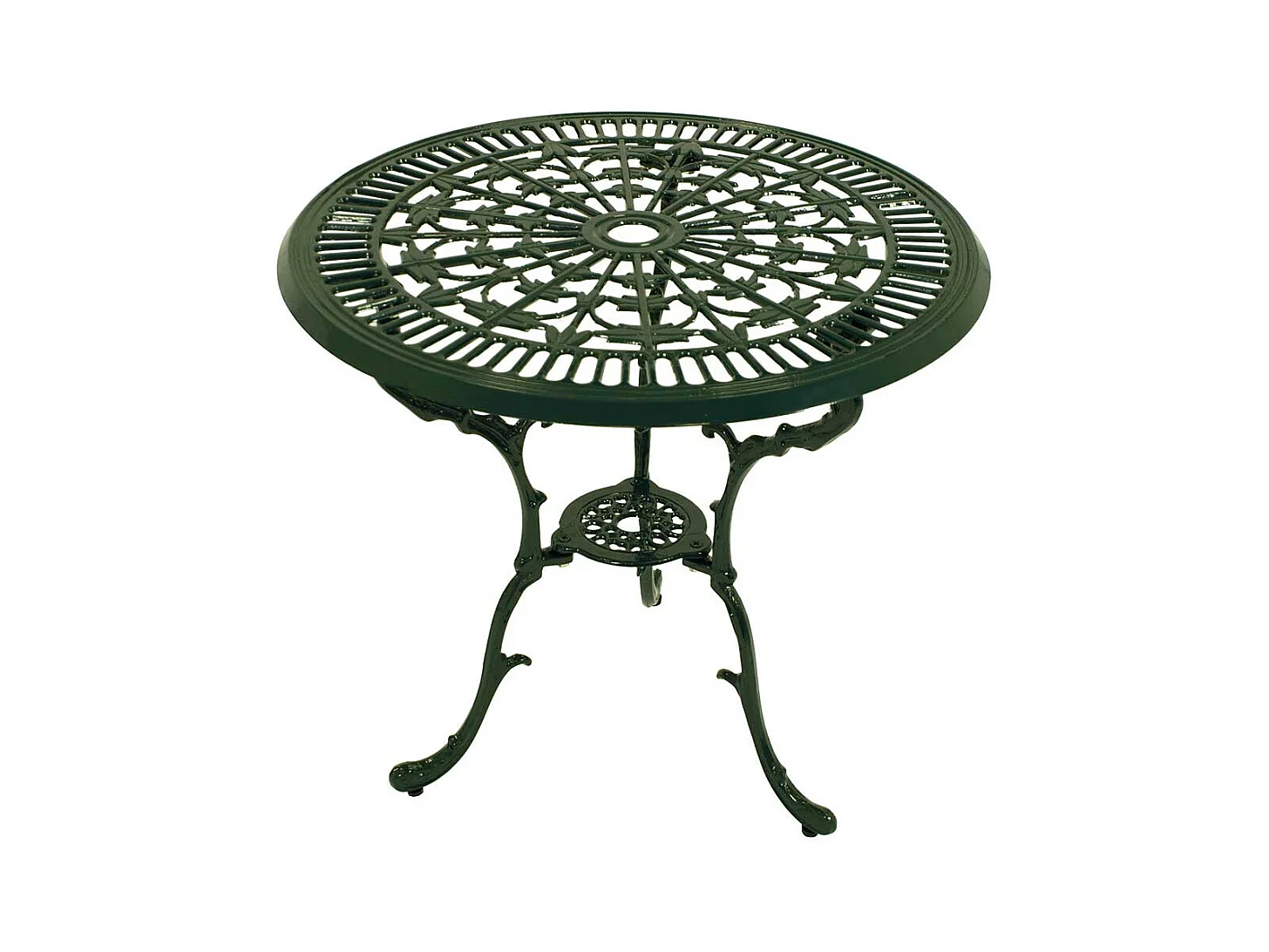 Garten Esstisch in Dunkelgrün rund