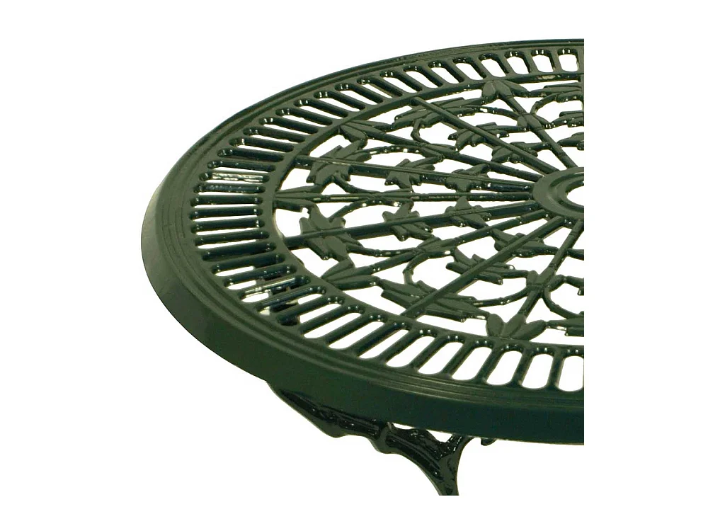 Garten Esstisch in Dunkelgrün rund