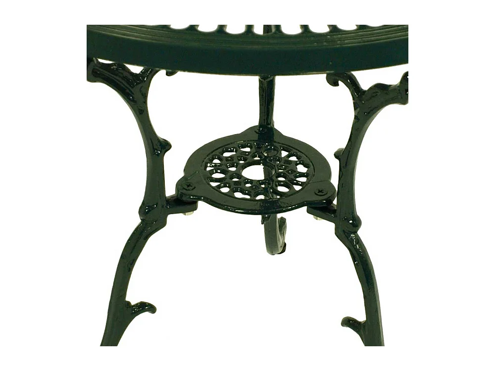 Garten Esstisch in Dunkelgrün rund