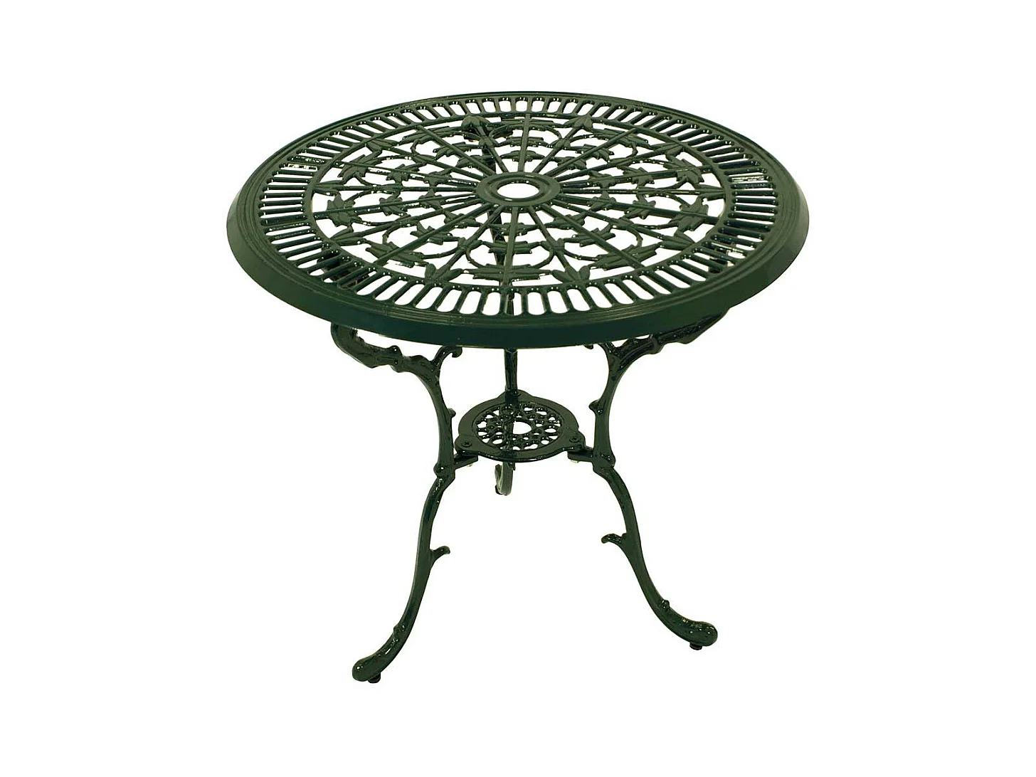 Garten Esstisch in Dunkelgrün rund