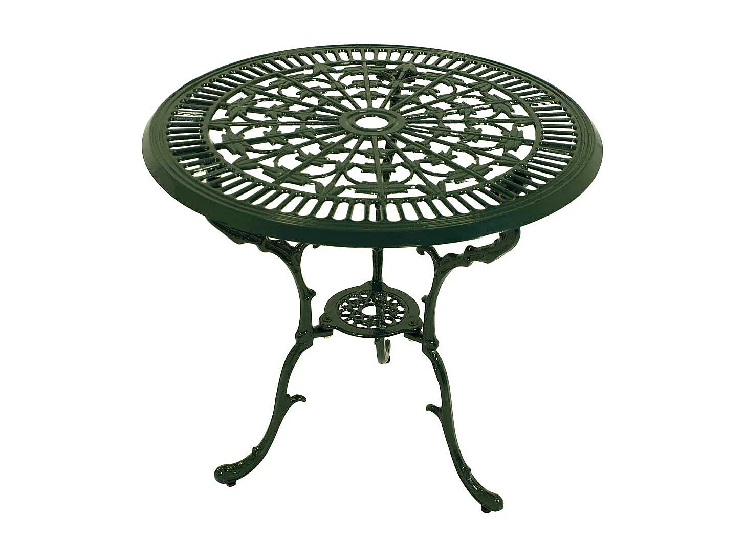 Garten Esstisch in Dunkelgrün rund