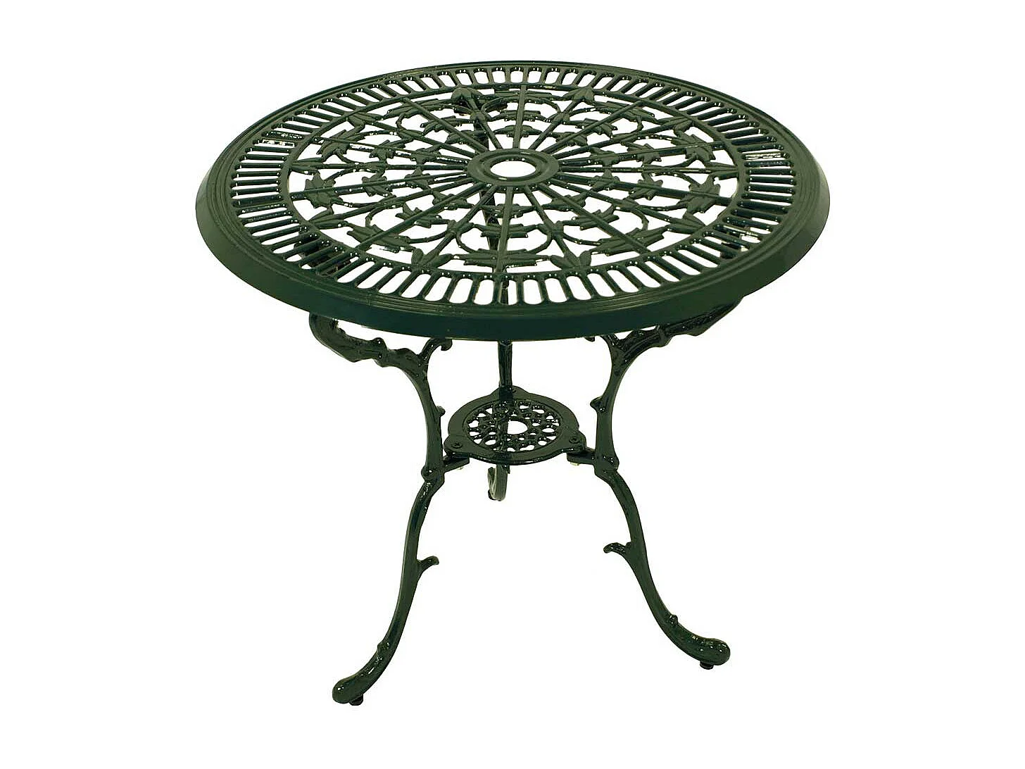 Garten Esstisch in Dunkelgrün rund