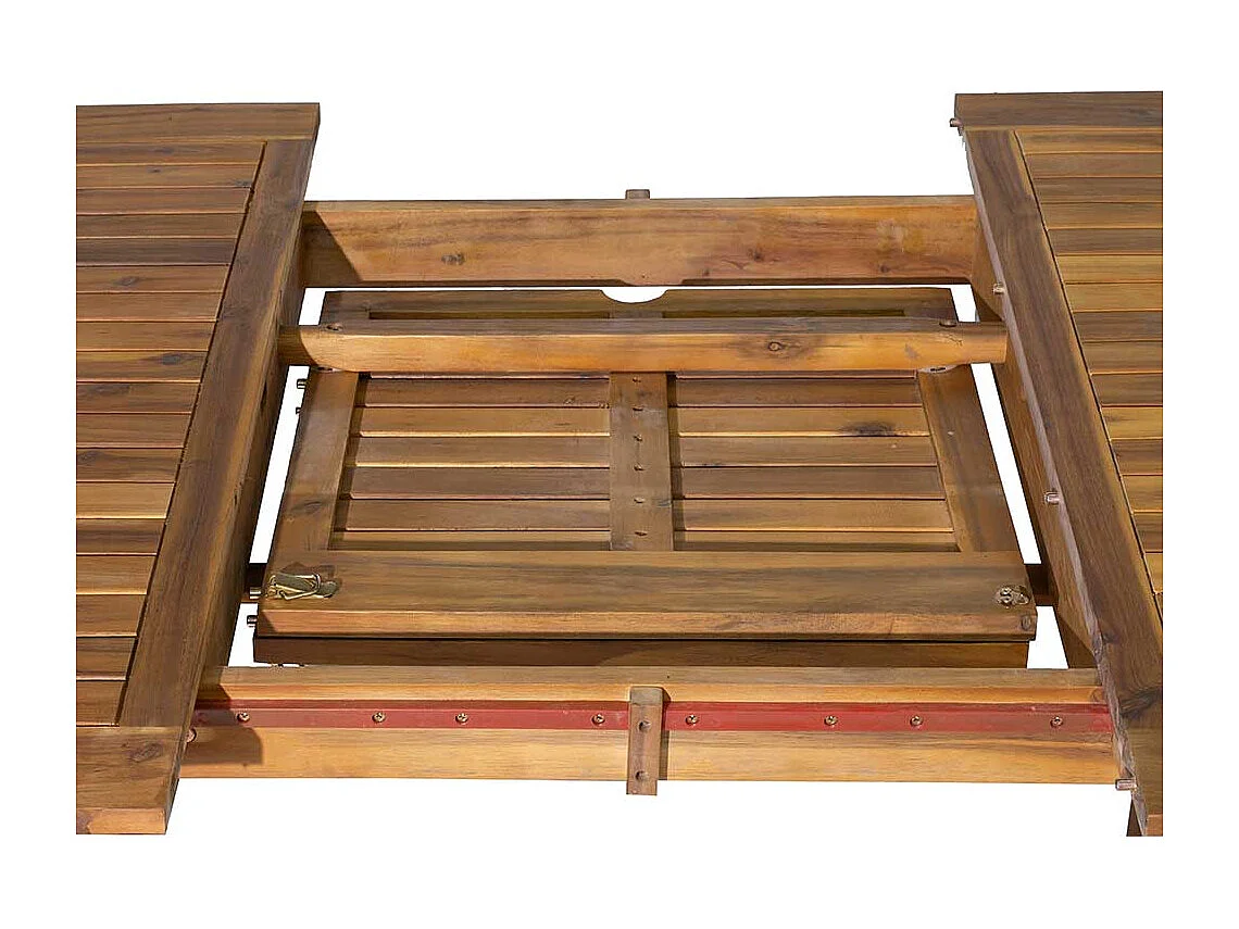 Garten Ausziehtisch aus Akazie Massivholz ovaler Tischplatte