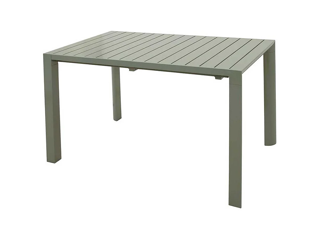 Metall Gartentisch in Silbergrau Aluminium Front Butterflyauszug