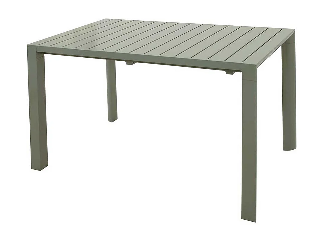 Metall Gartentisch in Silbergrau Aluminium Front Butterflyauszug