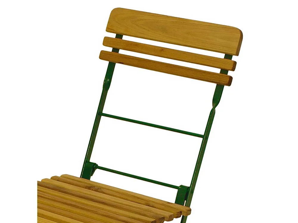 Balkonstuhl aus Robinie Massivholz und Stahl klappbar (2er Set)