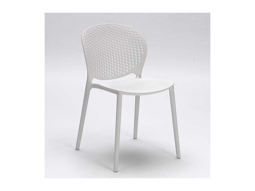 Kunststoffstuhl in Weiß modern (4er Set)
