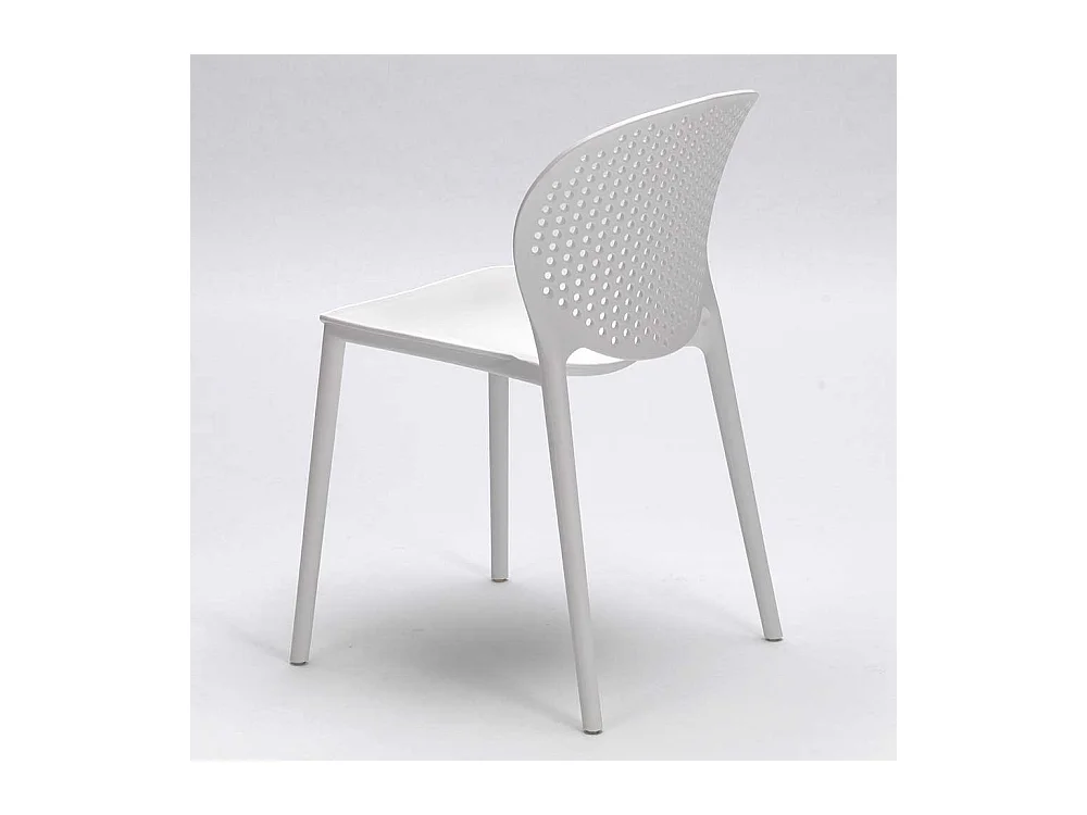 Kunststoffstuhl in Weiß modern (4er Set)