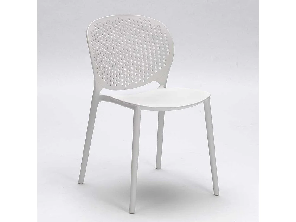 Kunststoffstuhl in Weiß modern (4er Set)