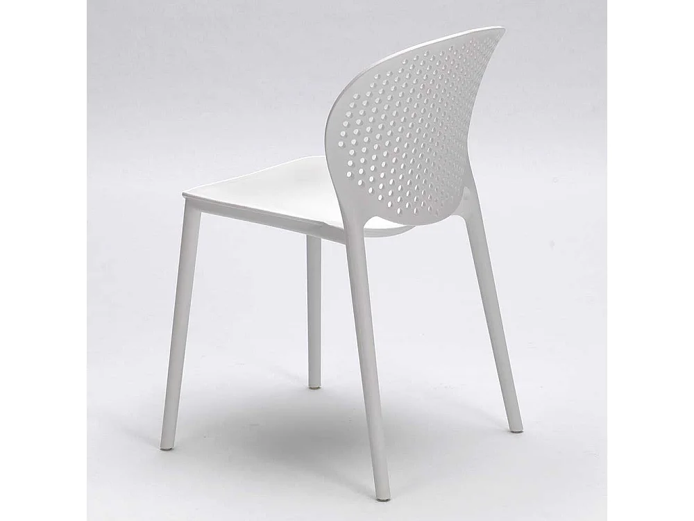 Kunststoffstuhl in Weiß modern (4er Set)