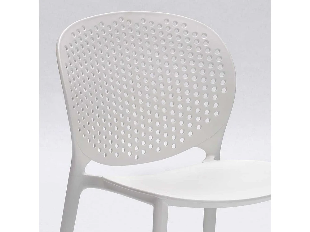 Kunststoffstuhl in Weiß modern (4er Set)