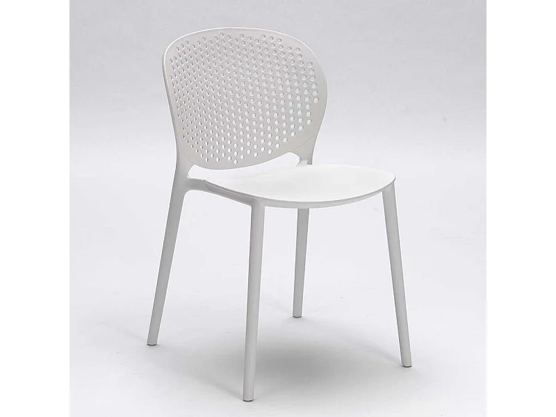 Kunststoffstuhl in Weiß modern (4er Set)