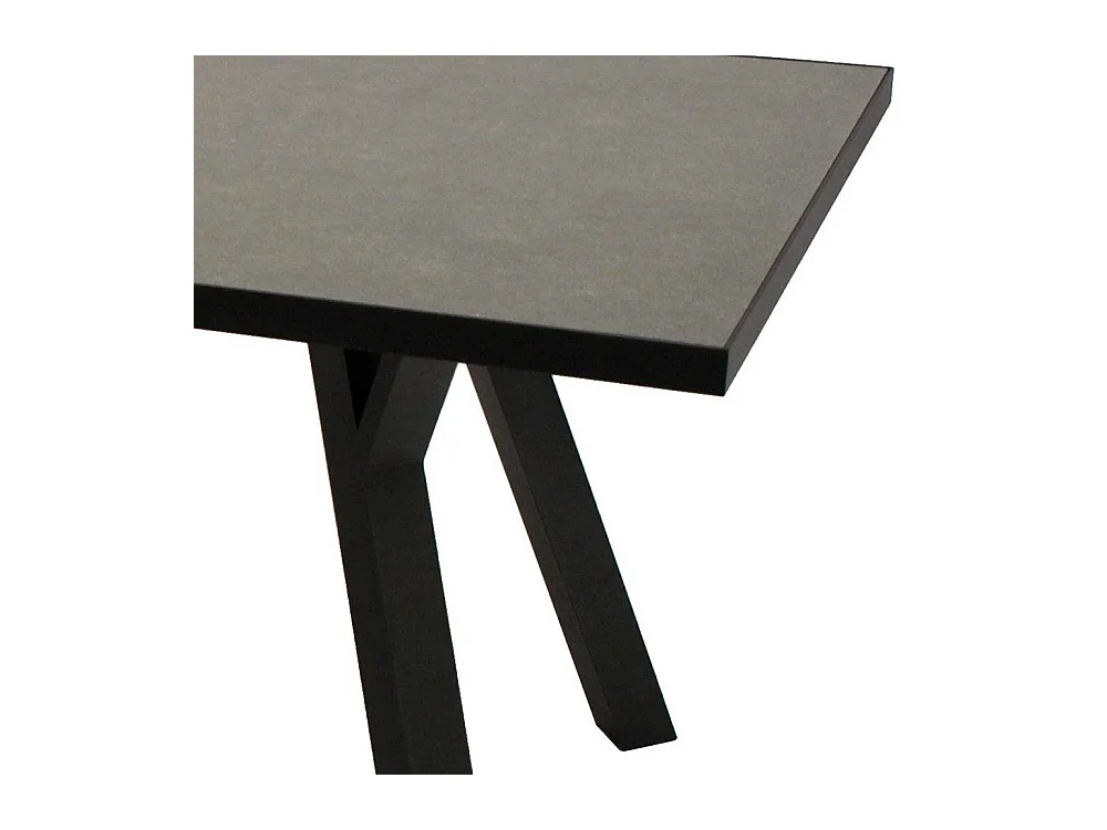 Gartentisch wetterfest aus Aluminium und Glas 180 cm breit