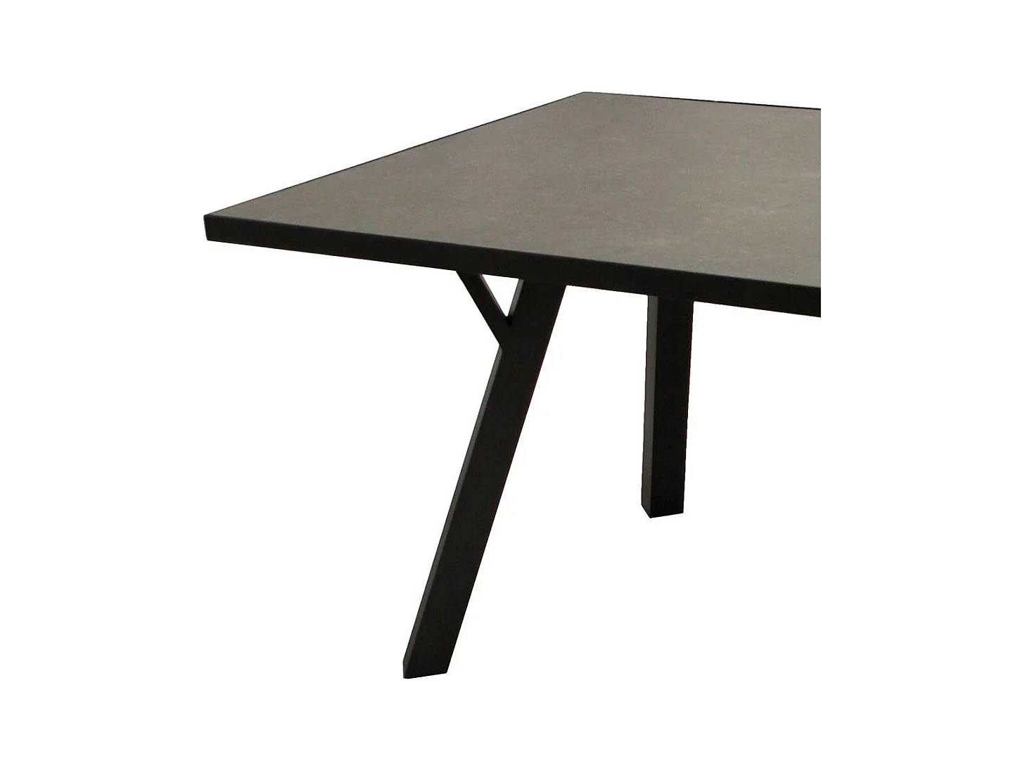 Gartentisch wetterfest aus Aluminium und Glas 180 cm breit