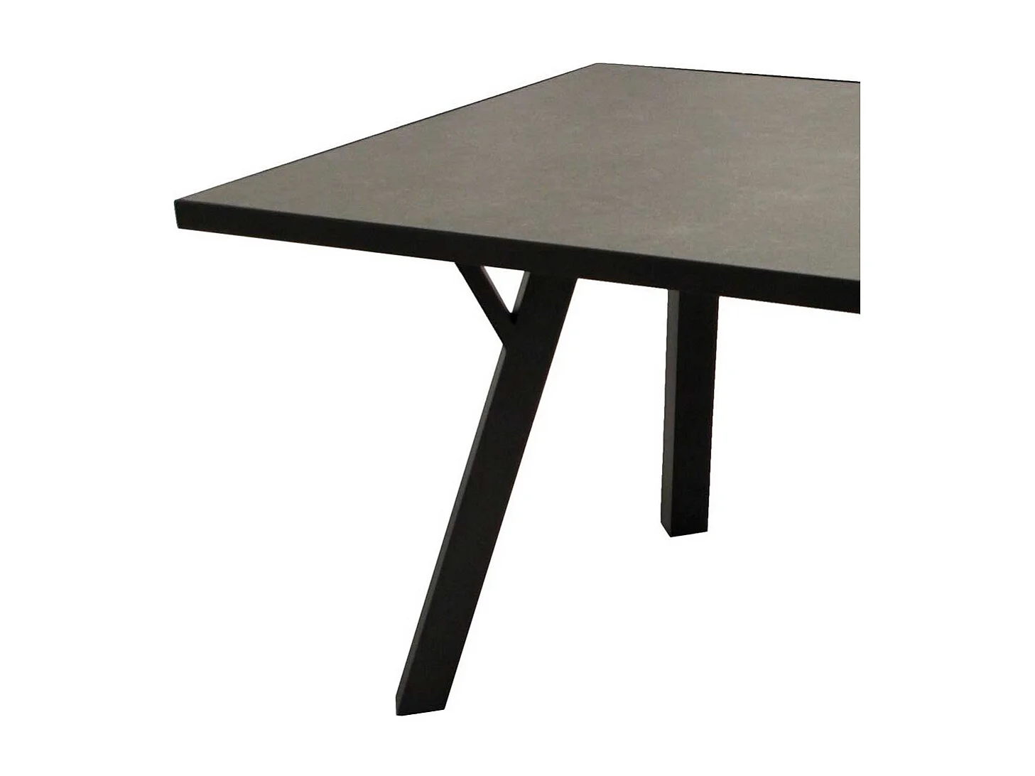 Gartentisch wetterfest aus Aluminium und Glas 180 cm breit