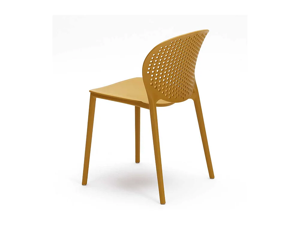 Stapelstuhl in Gelb Kunststoff (4er Set)