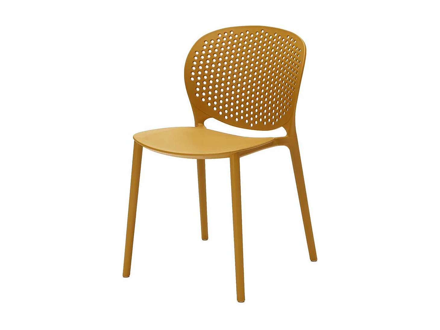 Stapelstuhl in Gelb Kunststoff (4er Set)