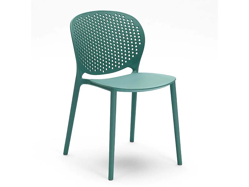 Stuhl Set in Türkis Kunststoff (4er Set)