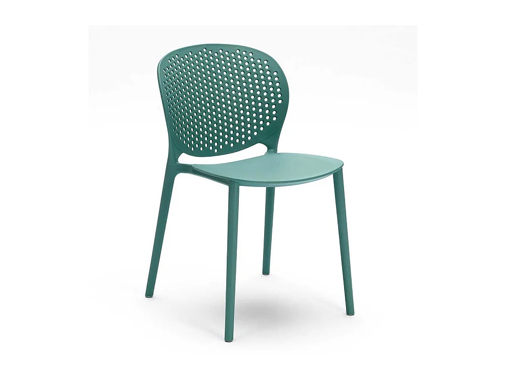 Stuhl Set in Türkis Kunststoff (4er Set)