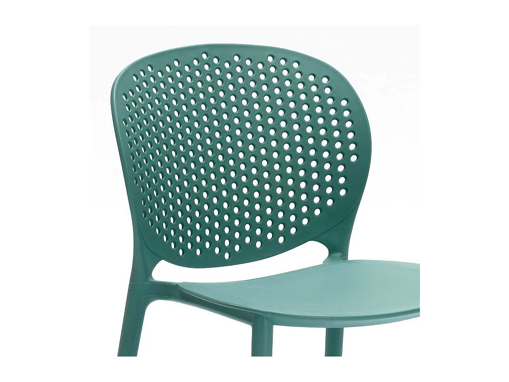 Stuhl Set in Türkis Kunststoff (4er Set)