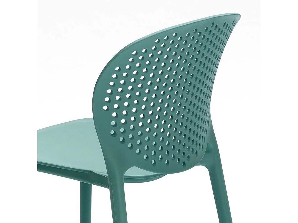 Stuhl Set in Türkis Kunststoff (4er Set)