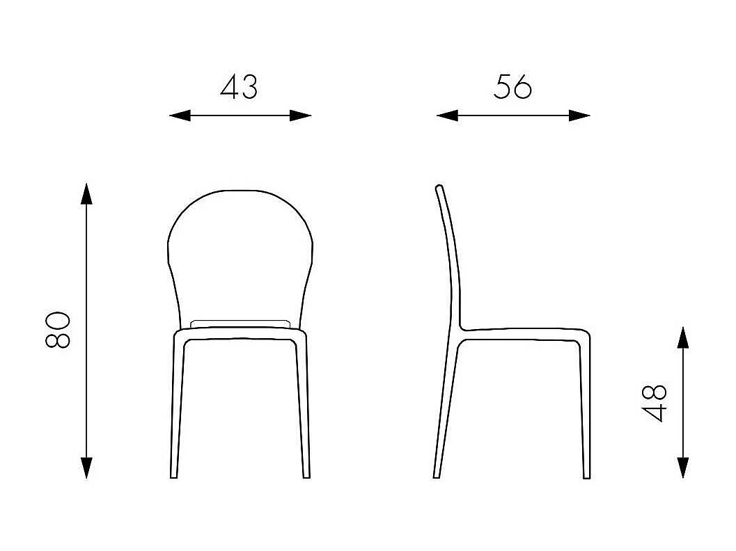 Stuhl Set in Türkis Kunststoff (4er Set)