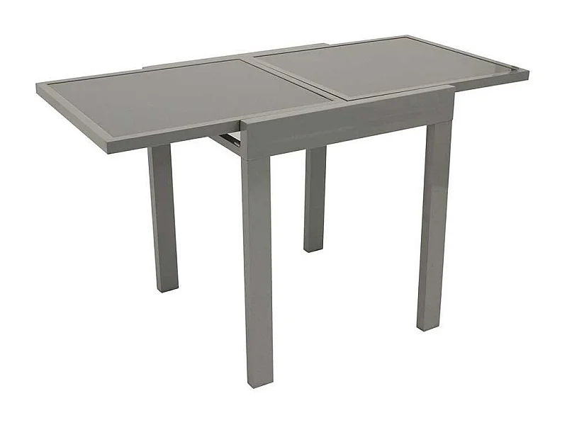 Garten Esstisch aus Aluminium und Glas verlängerbar