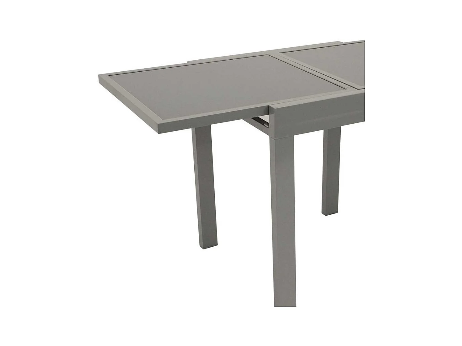 Garten Esstisch aus Aluminium und Glas verlängerbar