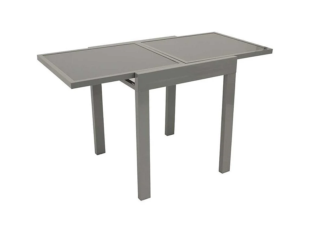 Garten Esstisch aus Aluminium und Glas verlängerbar